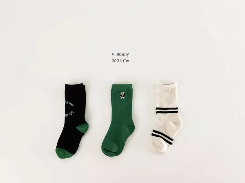 V Bunny - Korean Children Fashion - #childofig - Good Good Socks Set - 6