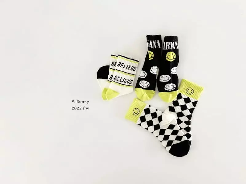 V Bunny - Korean Children Fashion - #childofig - Nubana Socks Set - 5