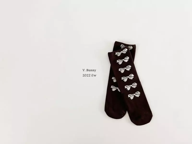 V Bunny - Korean Children Fashion - #childofig - Ribbon Flower Socks Set - 3