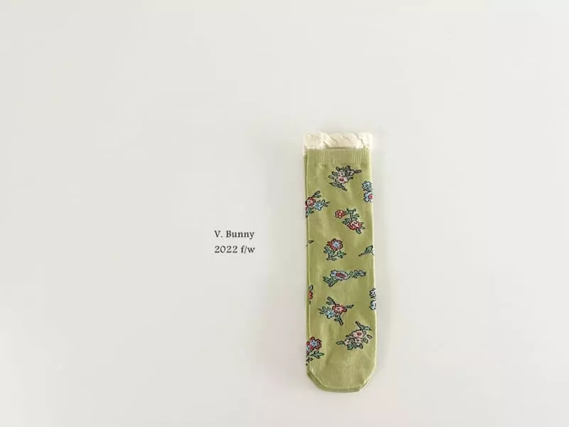 V Bunny - Korean Children Fashion - #childofig - Lace Flower Socks Set - 3