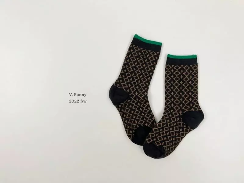 V Bunny - Korean Children Fashion - #childofig - Hug Socks Set - 5