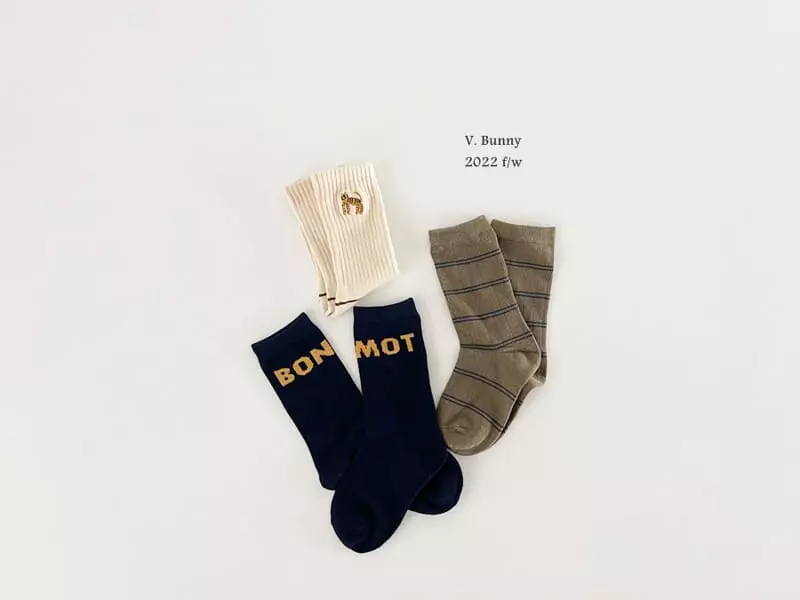 V Bunny - Korean Children Fashion - #childofig - Cheetah Socks Set