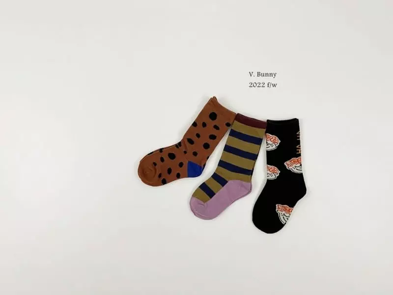 V Bunny - Korean Children Fashion - #childofig - Freckle Socks Set