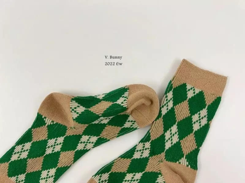 V Bunny - Korean Children Fashion - #stylishchildhood - Diamond Socks Set - 4