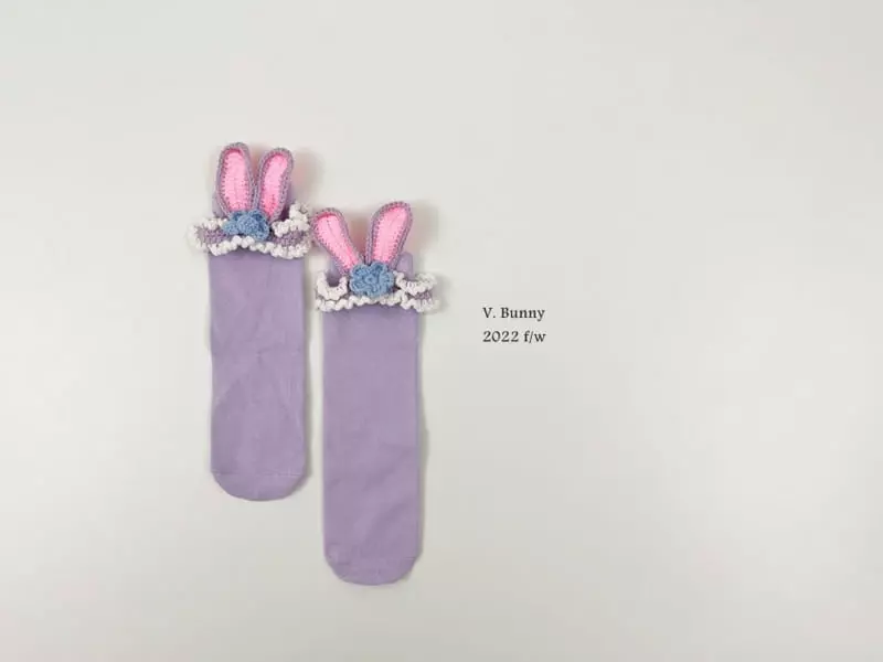 V Bunny - Korean Children Fashion - #childofig - Knit Rabbit Knee Socks - 3