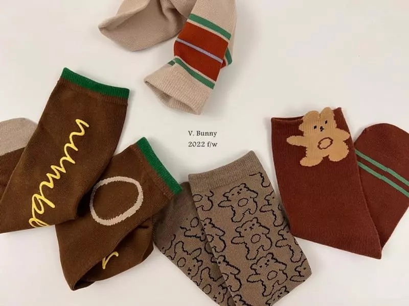 V Bunny - Korean Children Fashion - #childofig - Number One Socks Set - 2