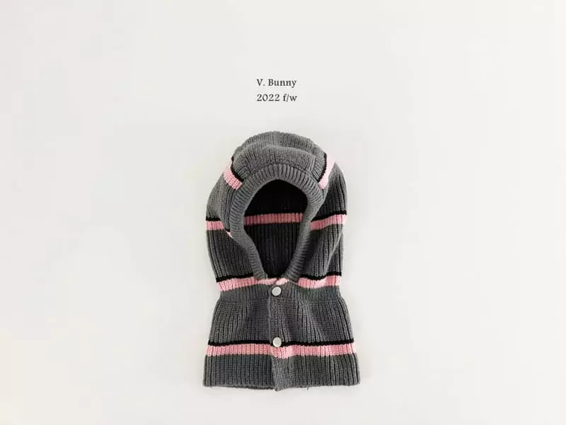 V Bunny - Korean Children Fashion - #childofig - Stripes Baraclava Mom - 4