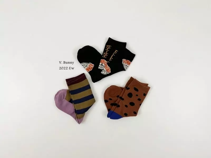 V Bunny - Korean Children Fashion - #childrensboutique - Freckle Socks Set - 2