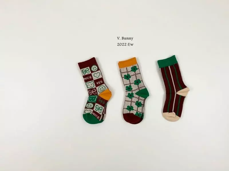 V Bunny - Korean Children Fashion - #childrensboutique - Yes Socks Set