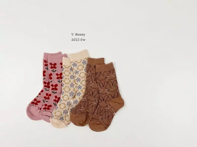 V Bunny - Korean Children Fashion - #childrensboutique - V Be Socks Set - 11