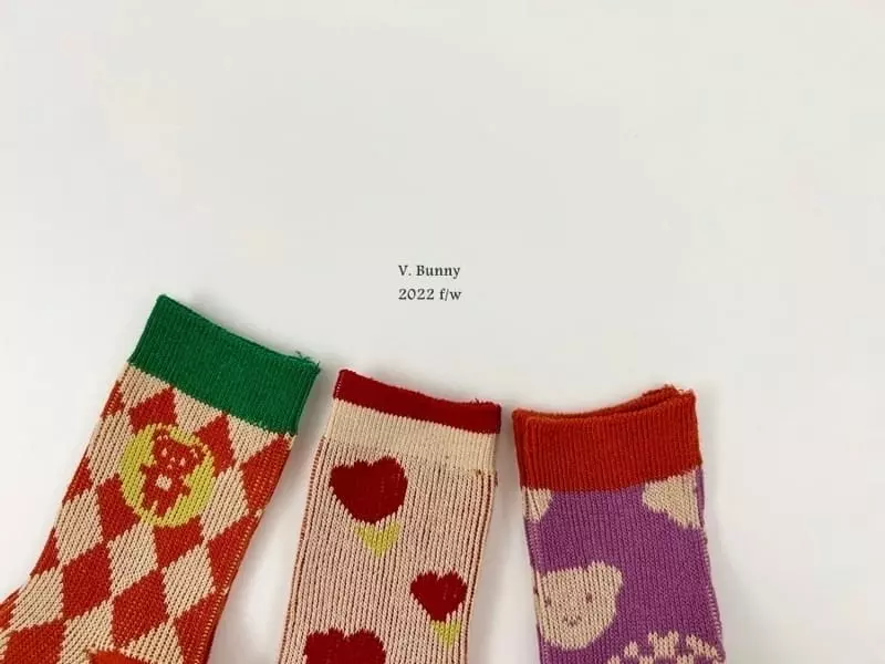 V Bunny - Korean Children Fashion - #childrensboutique - Lepy Socks Set - 6