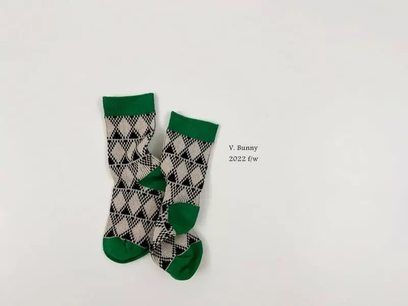 V Bunny - Korean Children Fashion - #childrensboutique - Diamond Socks Set - 5