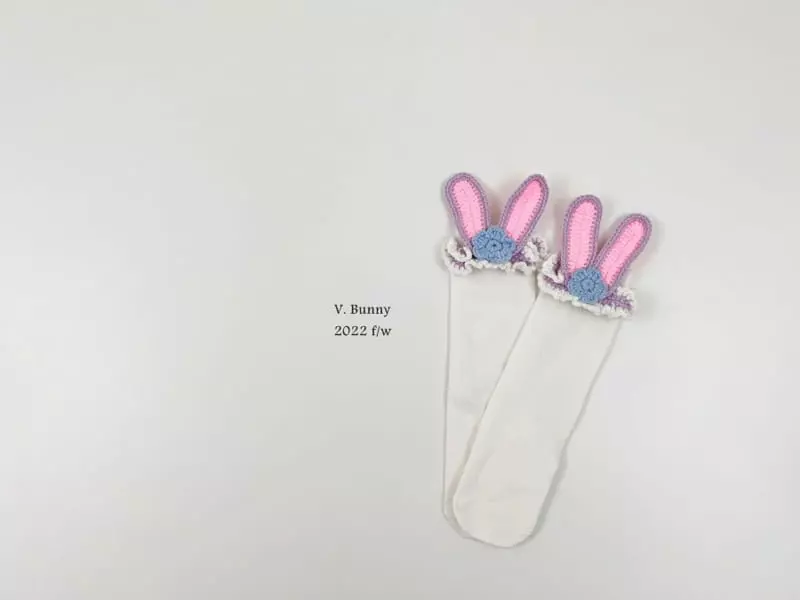 V Bunny - Korean Children Fashion - #designkidswear - Knit Rabbit Knee Socks - 5