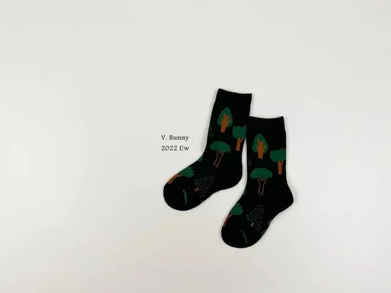 V Bunny - Korean Children Fashion - #designkidswear - Tree Socks Set - 3