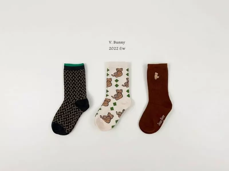 V Bunny - Korean Children Fashion - #discoveringself - Hug Socks Set - 9