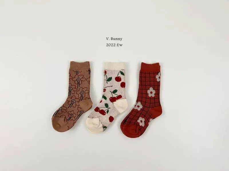 V Bunny - Korean Children Fashion - #discoveringself - Smile Socks Set