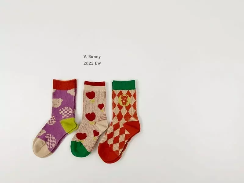V Bunny - Korean Children Fashion - #discoveringself - Lepy Socks Set - 8