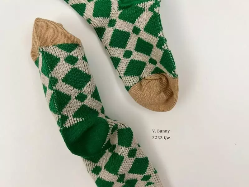 V Bunny - Korean Children Fashion - #discoveringself - Diamond Socks Set - 7