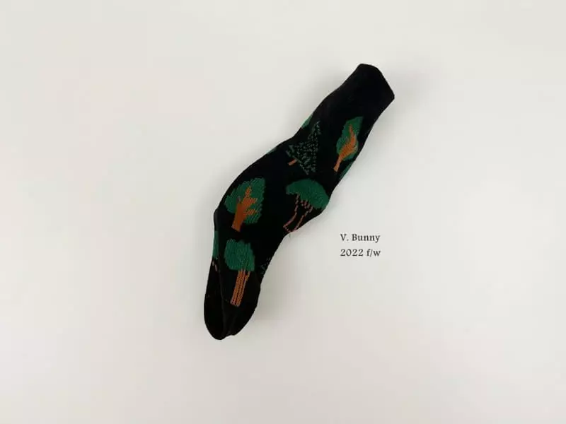 V Bunny - Korean Children Fashion - #designkidswear - Tree Socks Set - 4