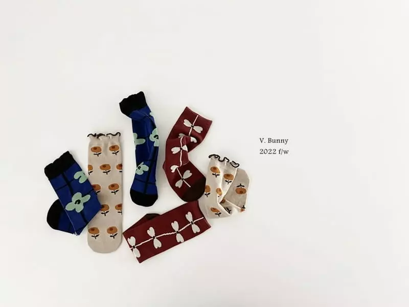 V Bunny - Korean Children Fashion - #fashionkids - Dangam Socks Set - 6