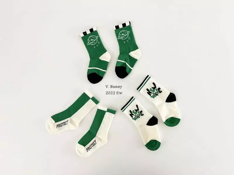 V Bunny - Korean Children Fashion - #discoveringself - Us Socks Set - 4
