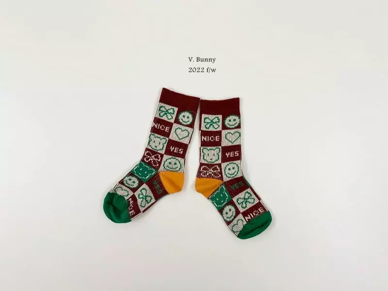 V Bunny - Korean Children Fashion - #discoveringself - Yes Socks Set - 4