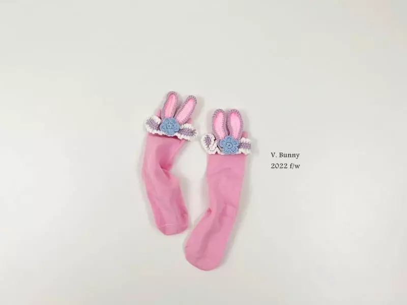 V Bunny - Korean Children Fashion - #fashionkids - Knit Rabbit Knee Socks - 7
