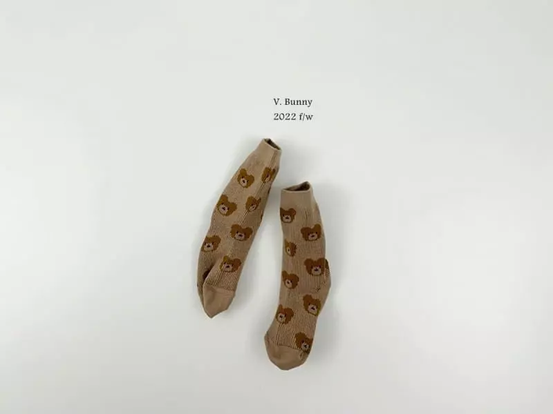V Bunny - Korean Children Fashion - #fashionkids - Tree Socks Set - 5