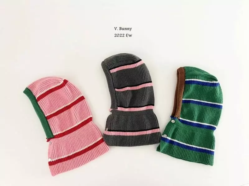 V Bunny - Korean Children Fashion - #kidsshorts - Stripes Baraclava Mom - 8