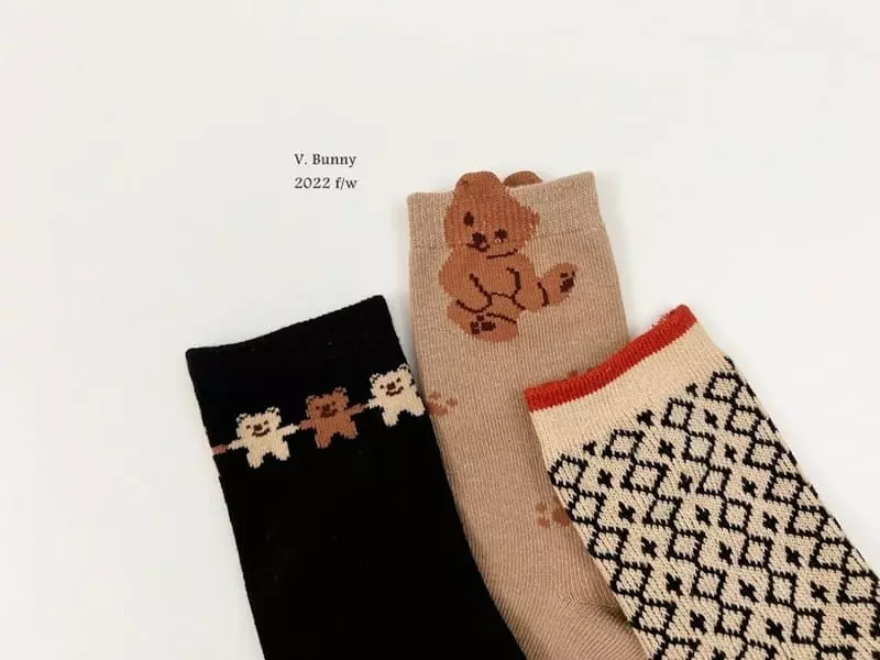 V Bunny - Korean Children Fashion - #kidsshorts - Haribo Socks Set - 9