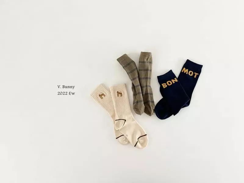 V Bunny - Korean Children Fashion - #kidsshorts - Cheetah Socks Set - 7