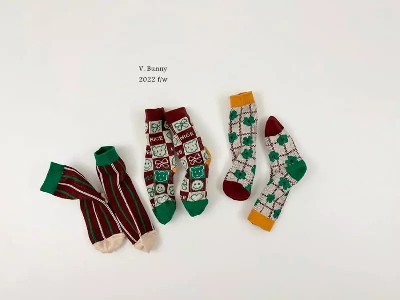 V Bunny - Korean Children Fashion - #kidsshorts - Yes Socks Set - 5
