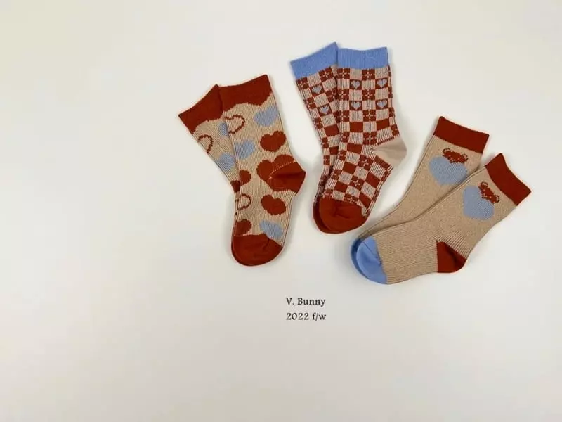 V Bunny - Korean Children Fashion - #kidsshorts - Soha Socks Set - 2