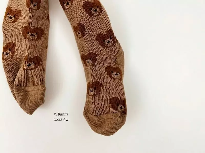 V Bunny - Korean Children Fashion - #kidsshorts - Tree Socks Set - 6