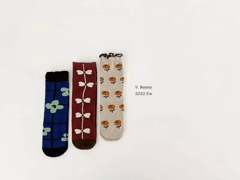 V Bunny - Korean Children Fashion - #kidsstore - Dangam Socks Set - 8