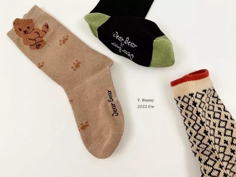 V Bunny - Korean Children Fashion - #kidsstore - Haribo Socks Set - 10