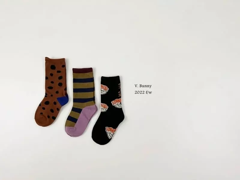 V Bunny - Korean Children Fashion - #kidzfashiontrend - Freckle Socks Set - 8