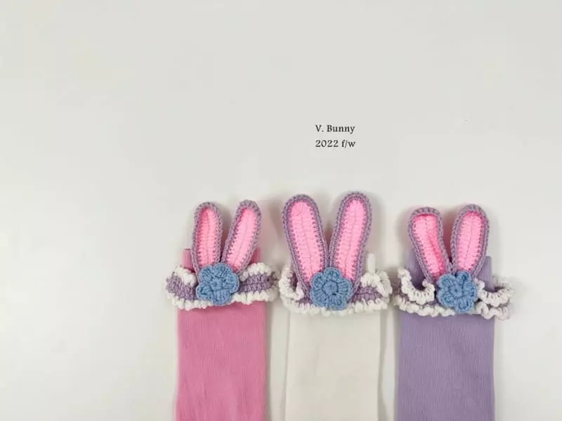V Bunny - Korean Children Fashion - #kidzfashiontrend - Knit Rabbit Knee Socks - 10