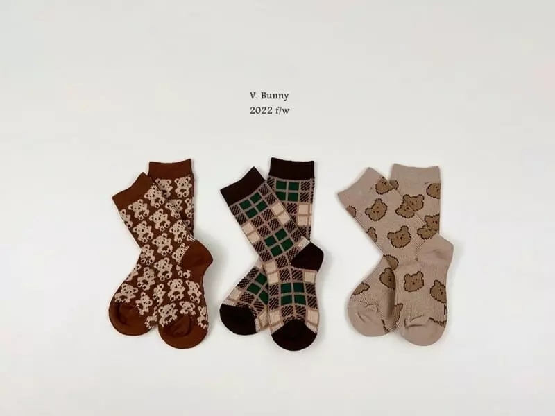 V Bunny - Korean Children Fashion - #littlefashionista - Bears Socks Set