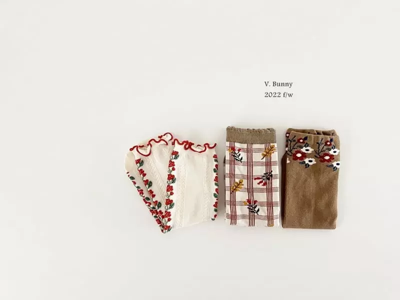 V Bunny - Korean Children Fashion - #magicofchildhood - Nung Col Socks Set - 2