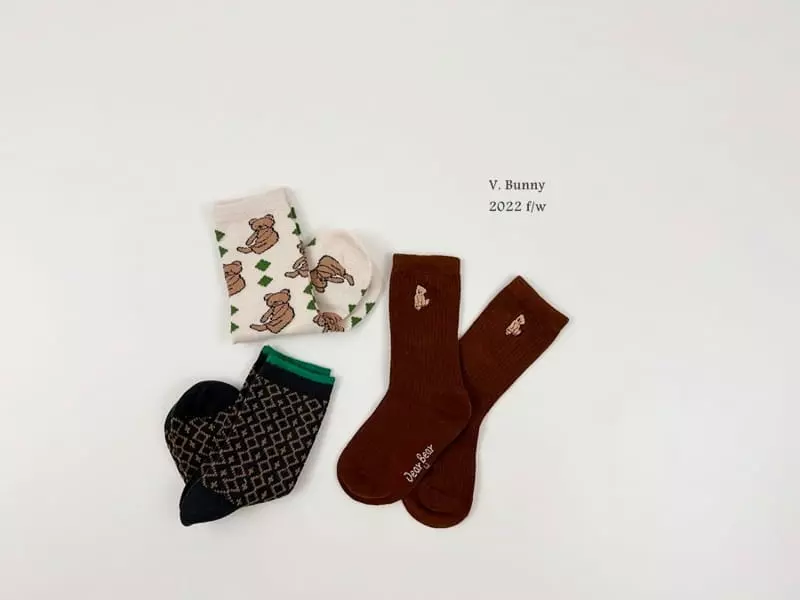 V Bunny - Korean Children Fashion - #magicofchildhood - Hug Socks Set - 2