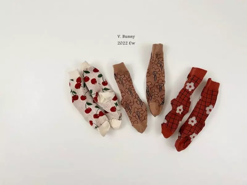 V Bunny - Korean Children Fashion - #magicofchildhood - Smile Socks Set - 8