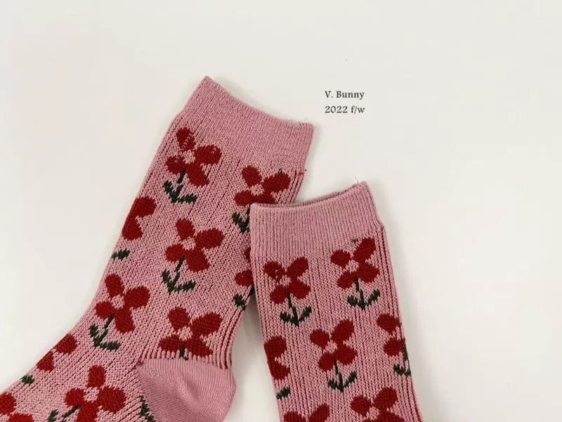 V Bunny - Korean Children Fashion - #littlefashionista - V Be Socks Set - 4