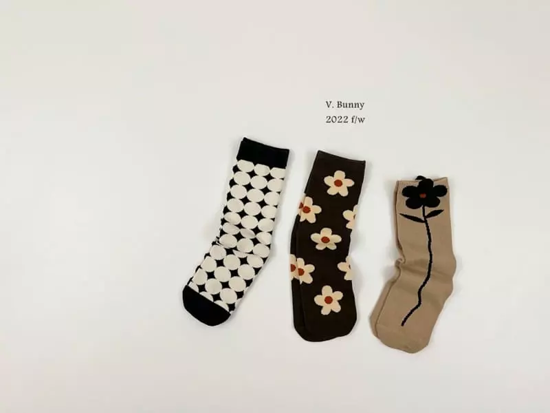 V Bunny - Korean Children Fashion - #magicofchildhood - Bam Flower Socks Set