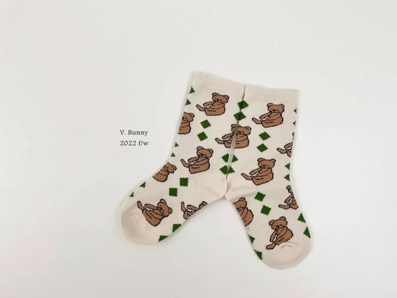 V Bunny - Korean Children Fashion - #minifashionista - Hug Socks Set - 3