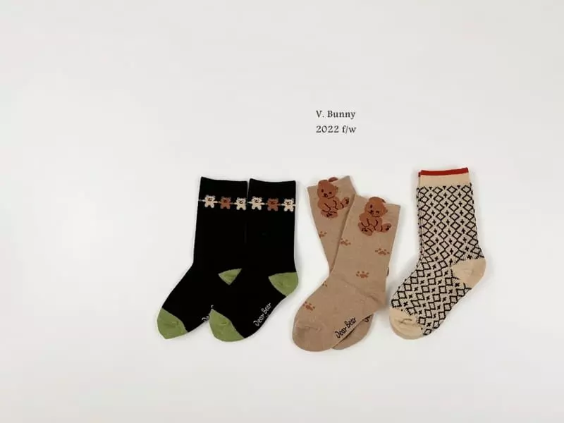 V Bunny - Korean Children Fashion - #minifashionista - Haribo Socks Set