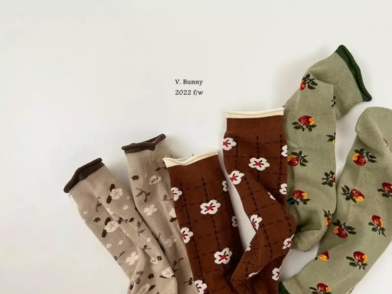 V Bunny - Korean Children Fashion - #minifashionista - Cherry Socks Set - 10