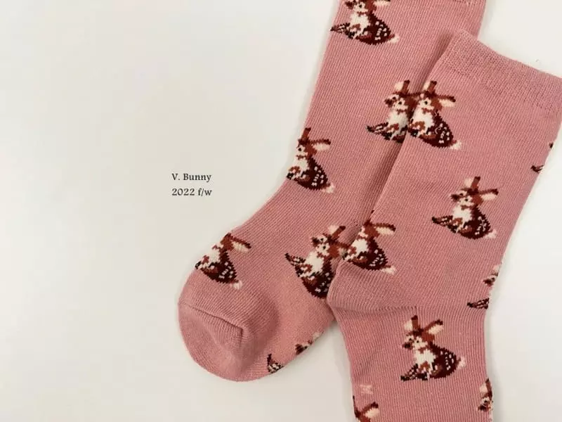 V Bunny - Korean Children Fashion - #minifashionista - Dear Socks Set - 6