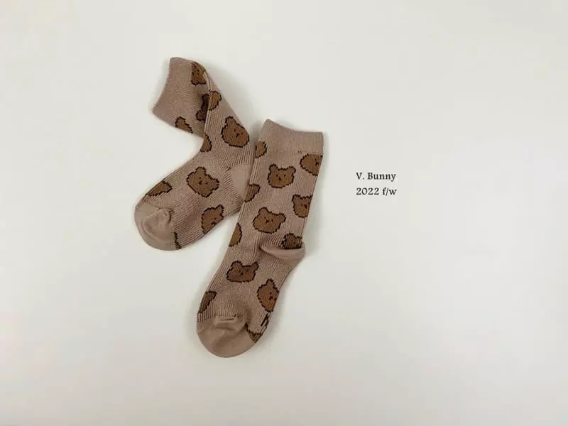 V Bunny - Korean Children Fashion - #minifashionista - Bears Socks Set - 3