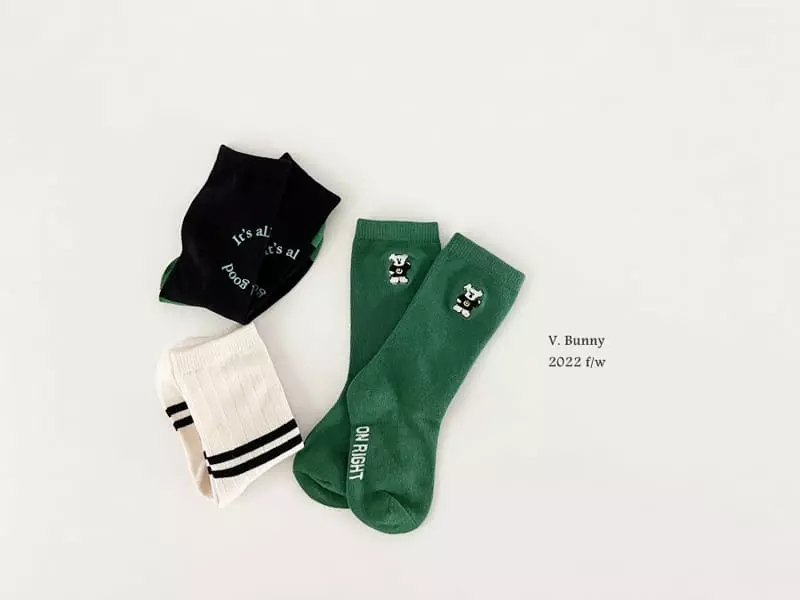 V Bunny - Korean Children Fashion - #prettylittlegirls - Good Good Socks Set - 5